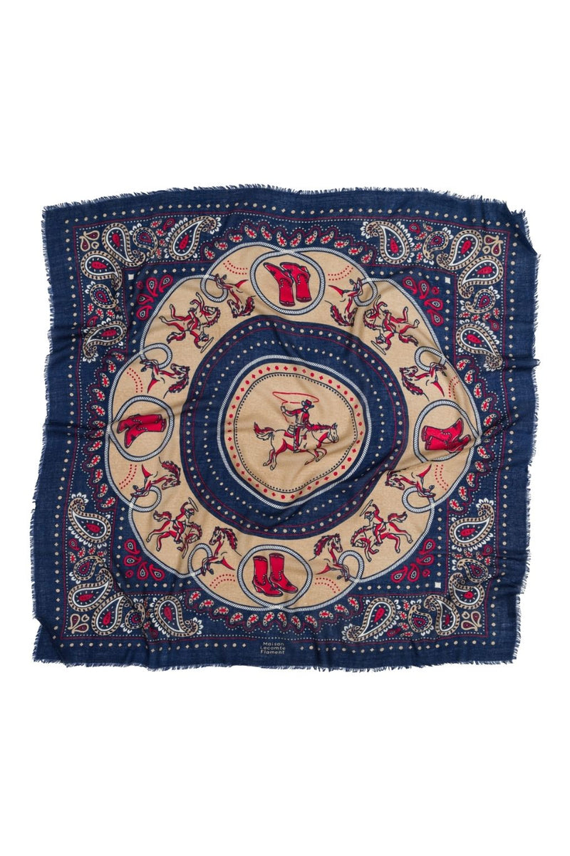 Foulard Rodéo Blue